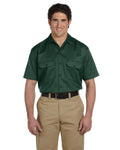 Unisex Short-Sleeve Work Shirt - Hunter Green