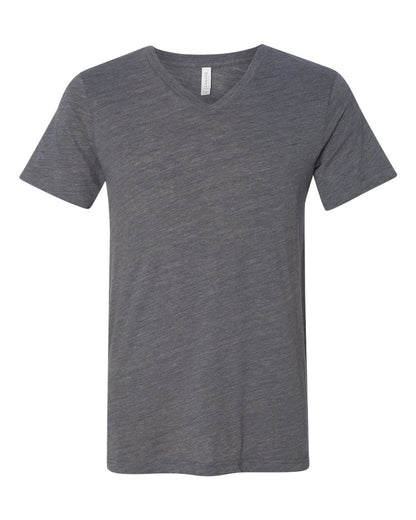 Unisex Jersey Short-Sleeve V-Neck T-Shirt - Asphalt Slub