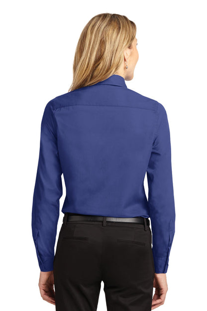 Women's Long Sleeve Easy Care Shirt - Medit Blue