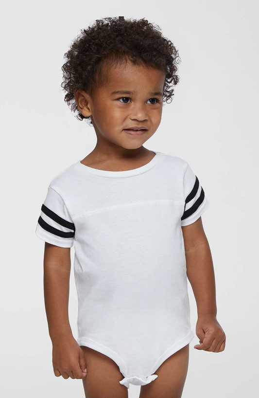 Infant Football Bodysuit - White / Black