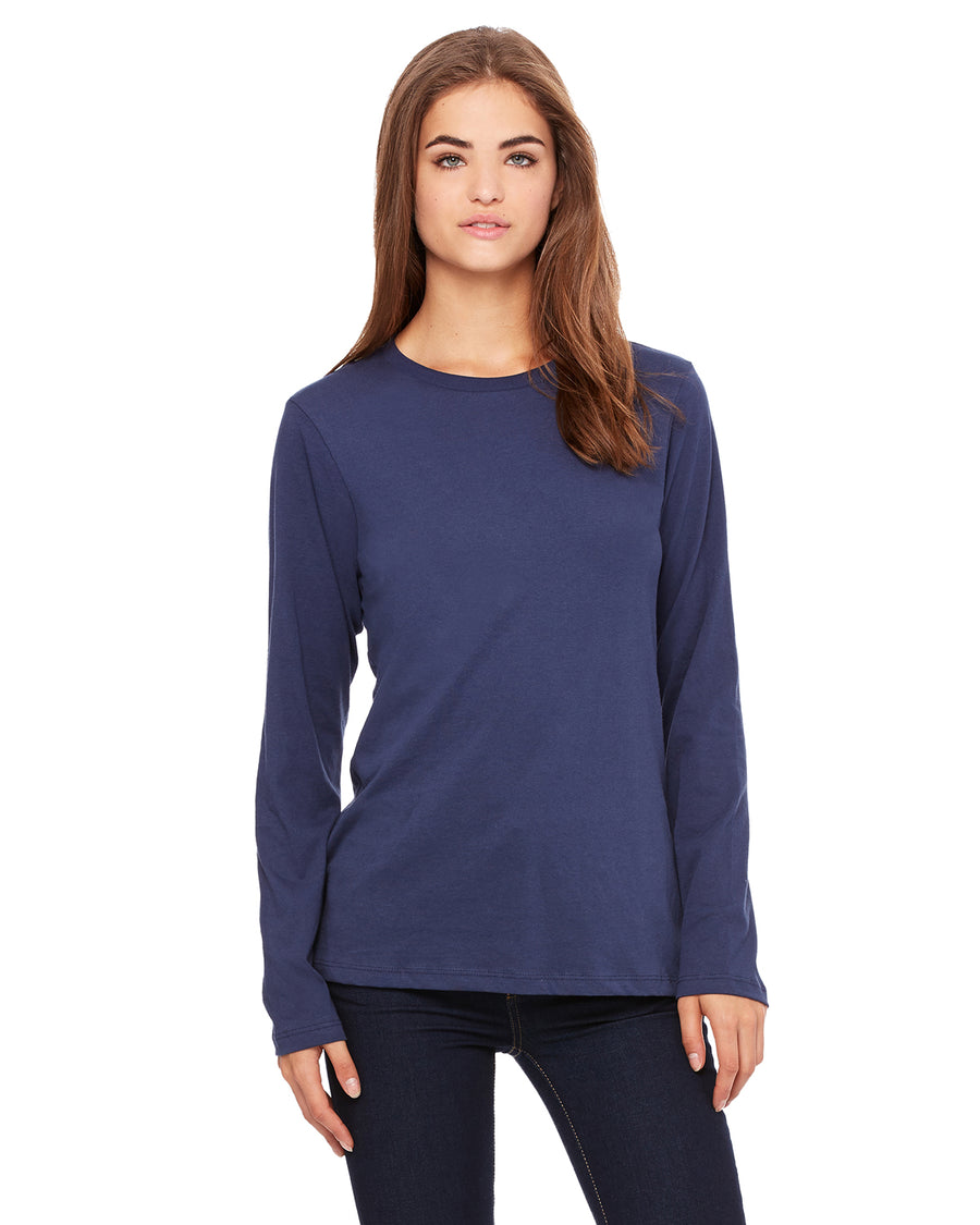 Women's Relaxed Jersey Long-Sleeve T-Shirt - Navy
