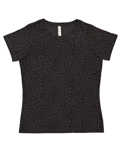 Women's Fine Jersey T-Shirt - Black Leopard