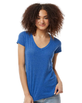 Women's Poly-Rich V-Neck - Heather Royal