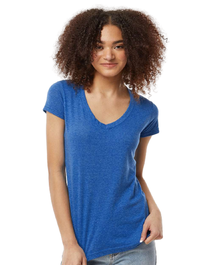 Women's Poly-Rich V-Neck - Heather Royal