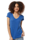 Tultex 0244TC - Women's Poly-Rich V-Neck - Heather Royal