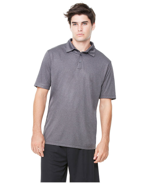 Performance 3 Button Sport Shirt - Dark Gray Heather