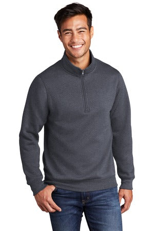 Unisex Core Fleece 1/4-Zip Pullover Sweatshirt - Heather Navy