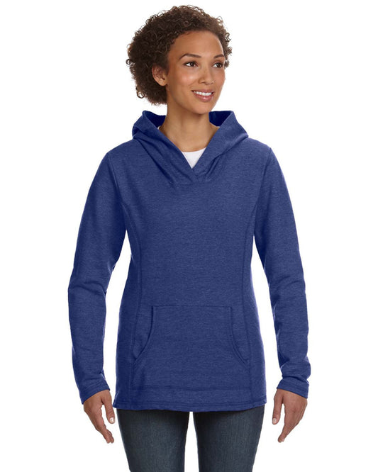 Women's Hooded French Terry - Heather Blue