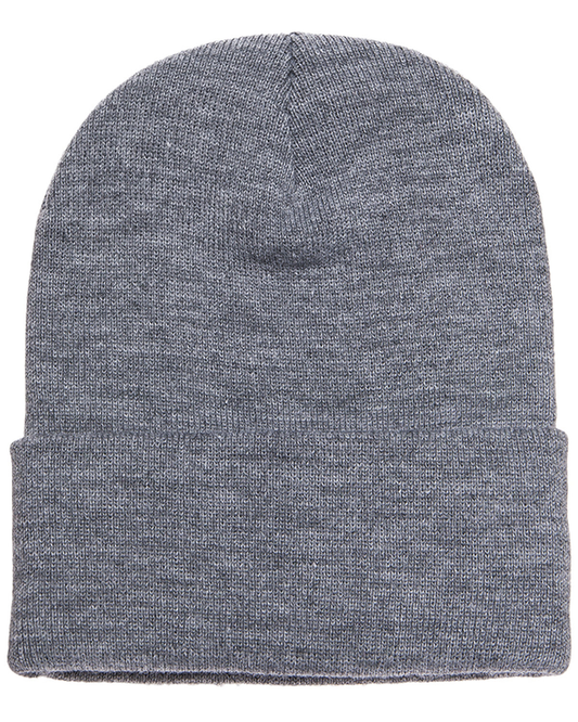 Unisex Cuffed Knit Beanie - Heather Gray