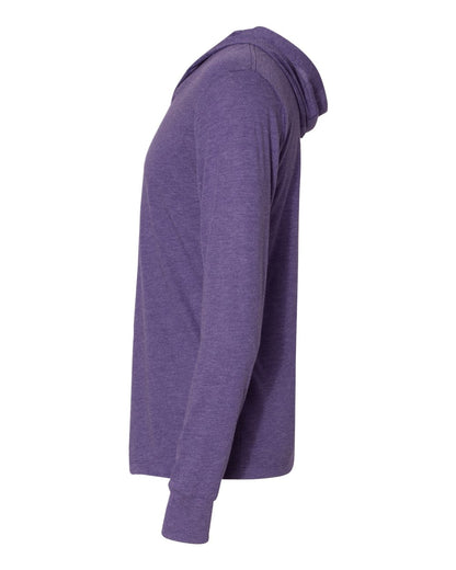 Unisex Triblend Long-Sleeve Hoodie - Purple Rush