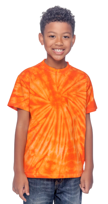 Youth 100% Cotton Spider T-Shirt - Spider Orange