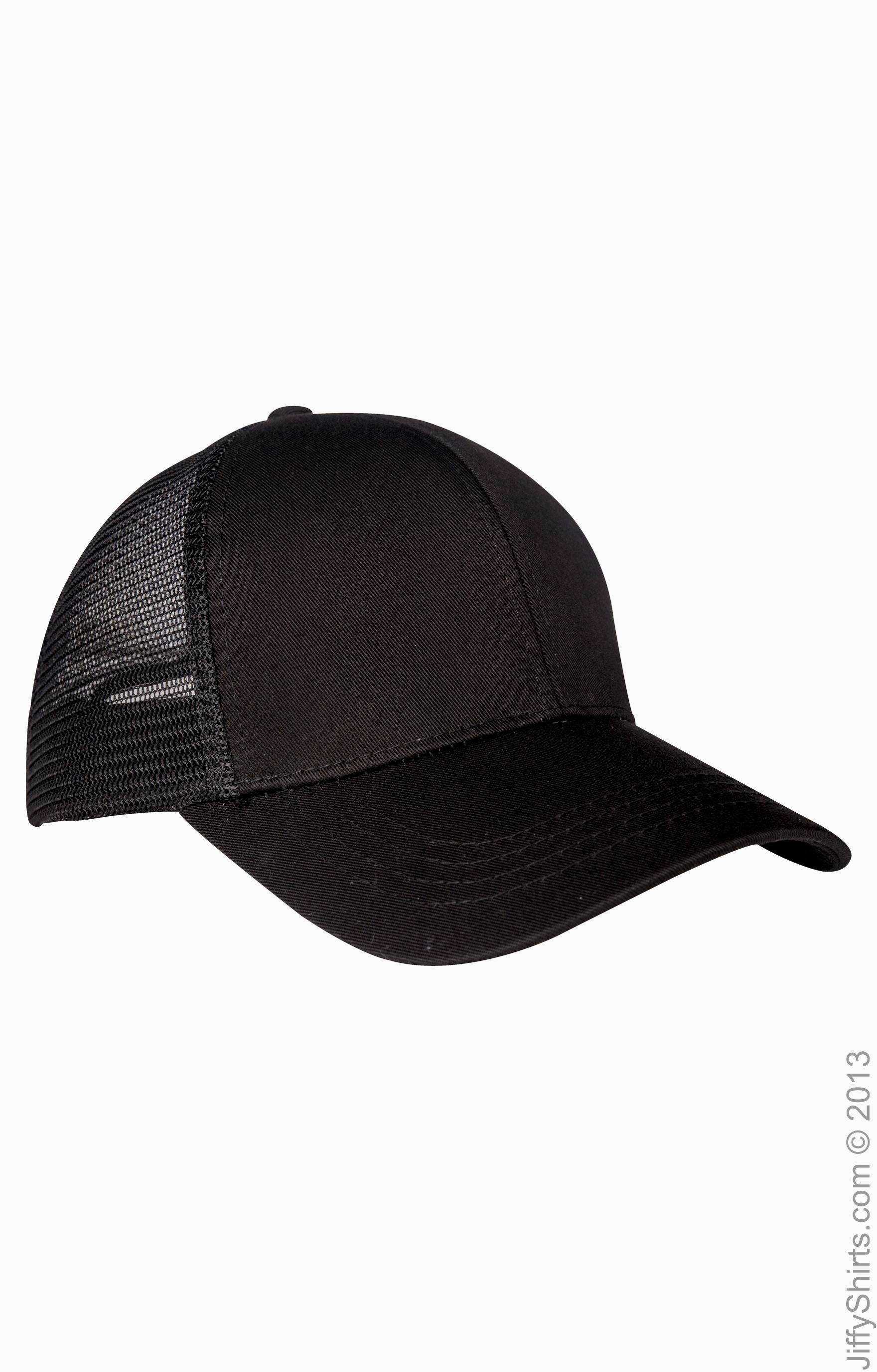 Eco Trucker Organic/Recycled Hat - Black / Black