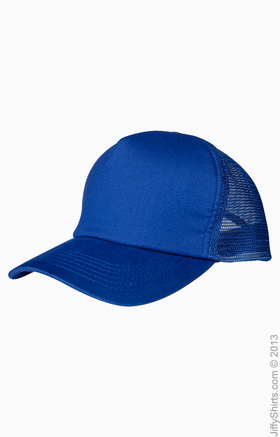 5-Panel Twill Trucker Cap - Royal
