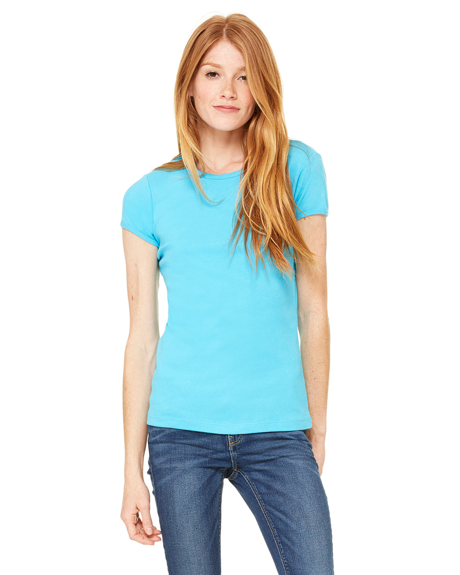 Women's Baby Rib Short-Sleeve T-Shirt - Turquoise