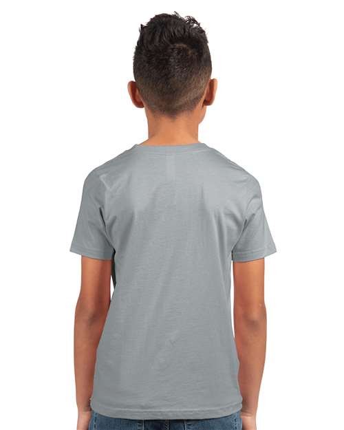 Next Level 3310 Light Grey — on model back