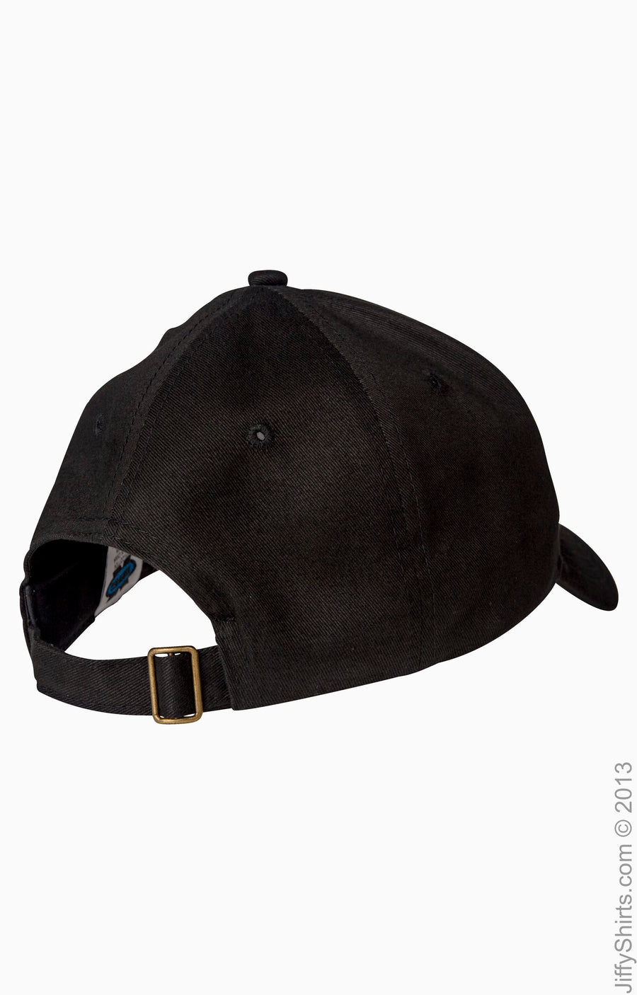 6-Panel Brushed Twill Structured Cap - Black