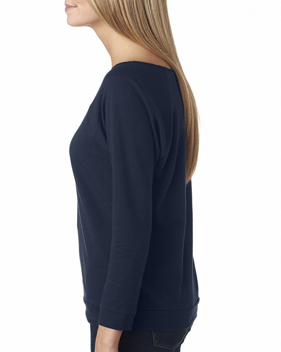 Women's French Terry 3/4-Sleeve Raglan - Midnight Navy