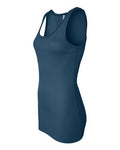 Women's Sheer Mini Rib Tank - Deep Teal