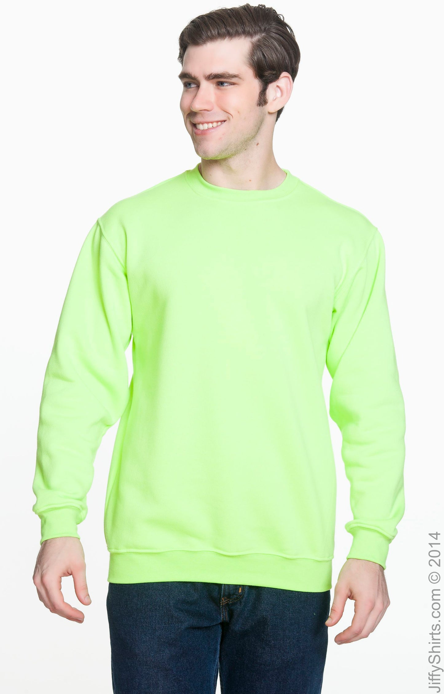 Unisex 80/20 Heavyweight Crewneck Sweatshirt - Lime Green