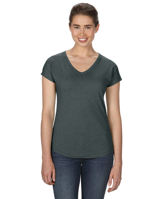 Women's Triblend V-Neck T-Shirt - Heather Dark Gray