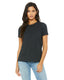 Bella + Canvas 6413 - Women's Triblend Relaxed Jersey Short-Sleeve T-Shirt - Charcoal Black Triblend