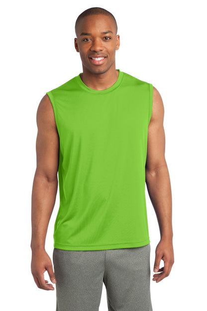 Men's Sleeveless PosiCharge Competitor Tee - Lime Shock