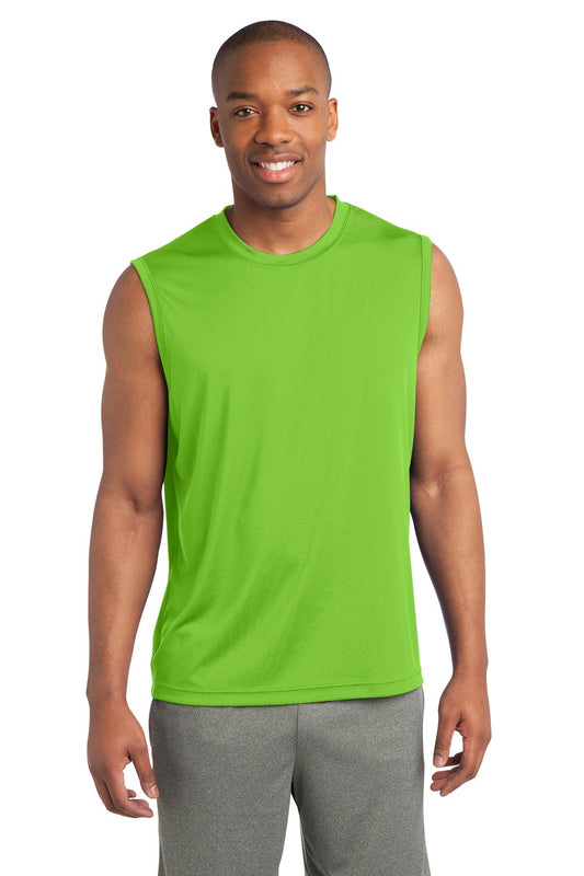 Men's Sleeveless PosiCharge Competitor Tee - Lime Shock