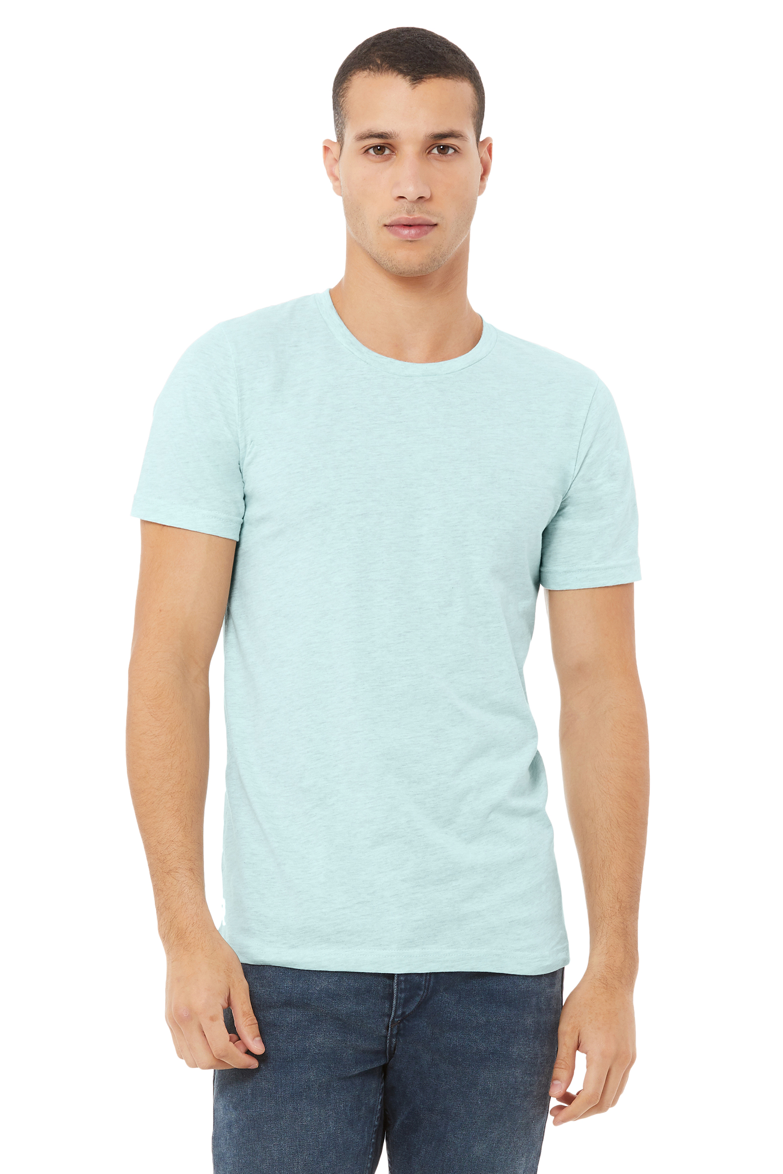 Unisex Heather CVC T-Shirt - Heather Prism Ice Blue