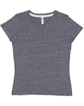 Women's Harborside Melange V-Neck T-Shirt - Navy Melange