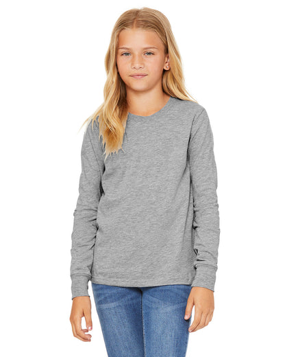 Youth Heather CVC Long Sleeve Tee - Heather Athletic