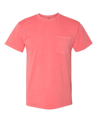 Unisex Inspired Dye Crew with Pocket - Guava