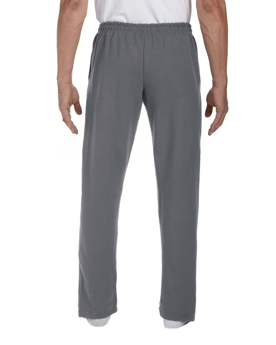 Adult DryBlend® Adult 9 oz., 50/50 Open-Bottom Sweatpants - Charcoal