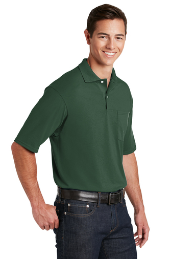 Unisex SpotShield��� Pocket Jersey Polo - Forest Green