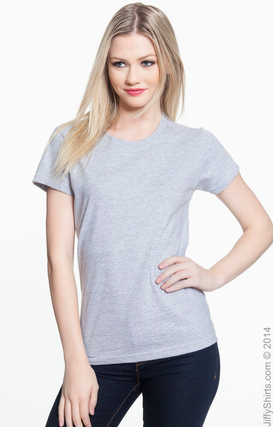 Women's Midweight Mid-Scoop T-Shirt - Heather Gray