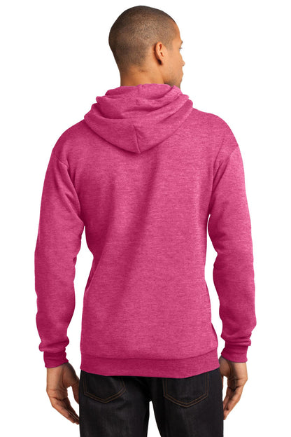Unisex Core Fleece Pullover Hoodie - Heather Sangria