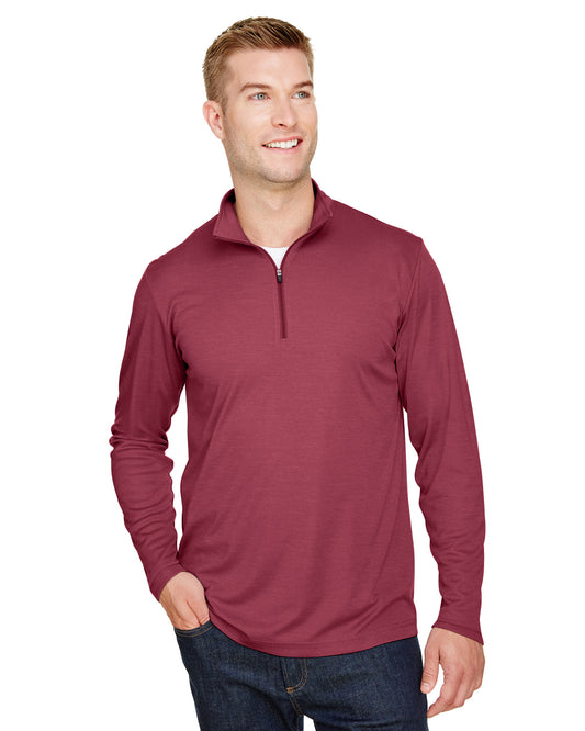 Men's Zone Sonic Heather Performance Quarter-Zip - Sport Maroon Heather