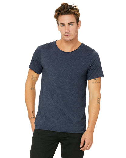 Men's Jersey Raw Neck T-Shirt - Heather Navy