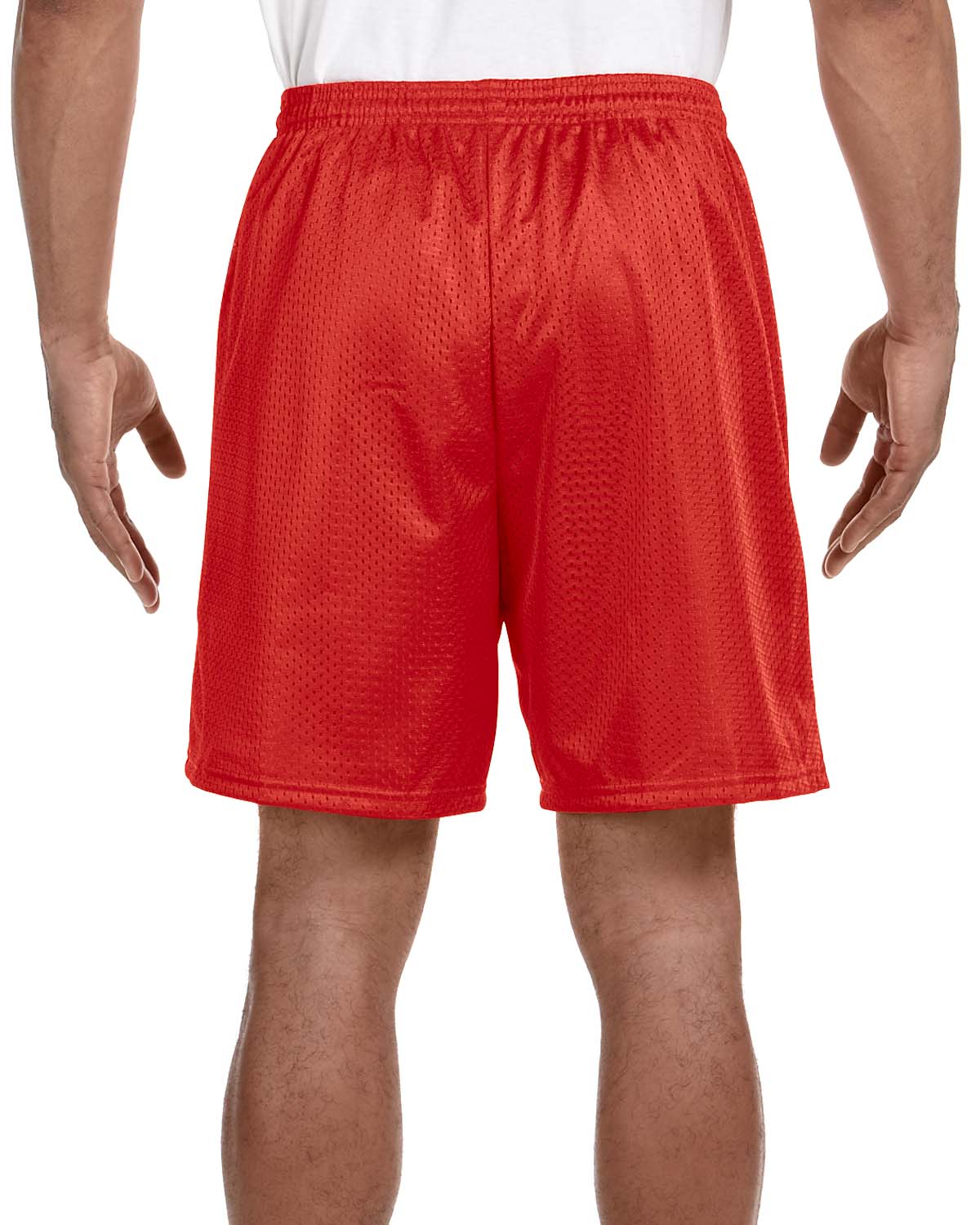 Unisex Seven Inch Inseam Mesh Short - Scarlet