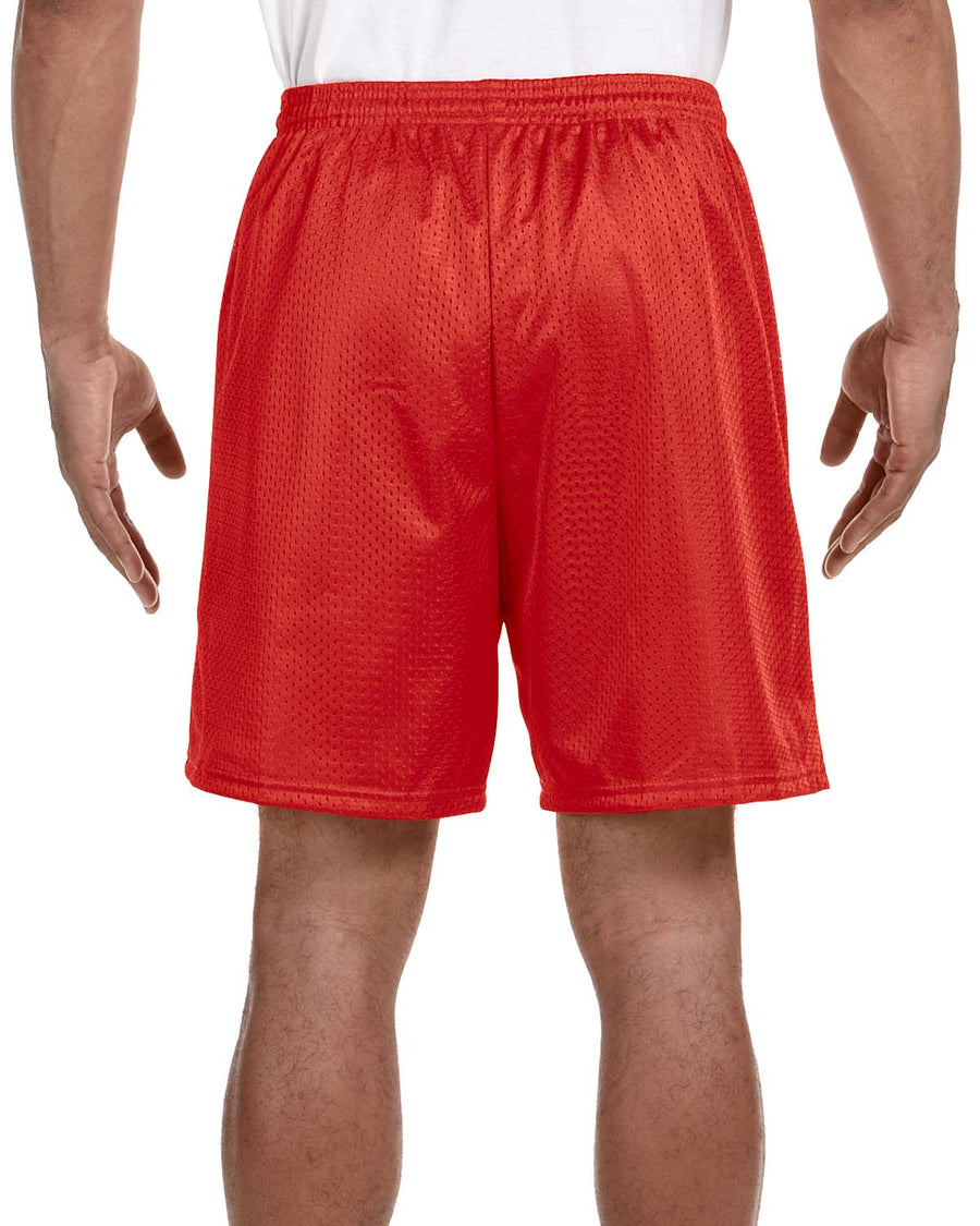 Unisex Seven Inch Inseam Mesh Short - Scarlet
