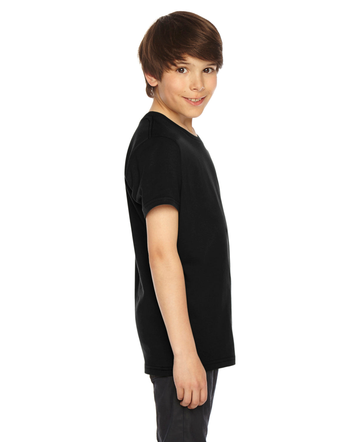 Youth Fine Jersey Short-Sleeve T-Shirt - Black