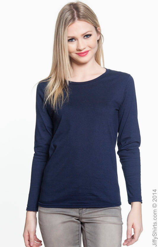 Women's Lightweight Long-Sleeve T-Shirt - Navy