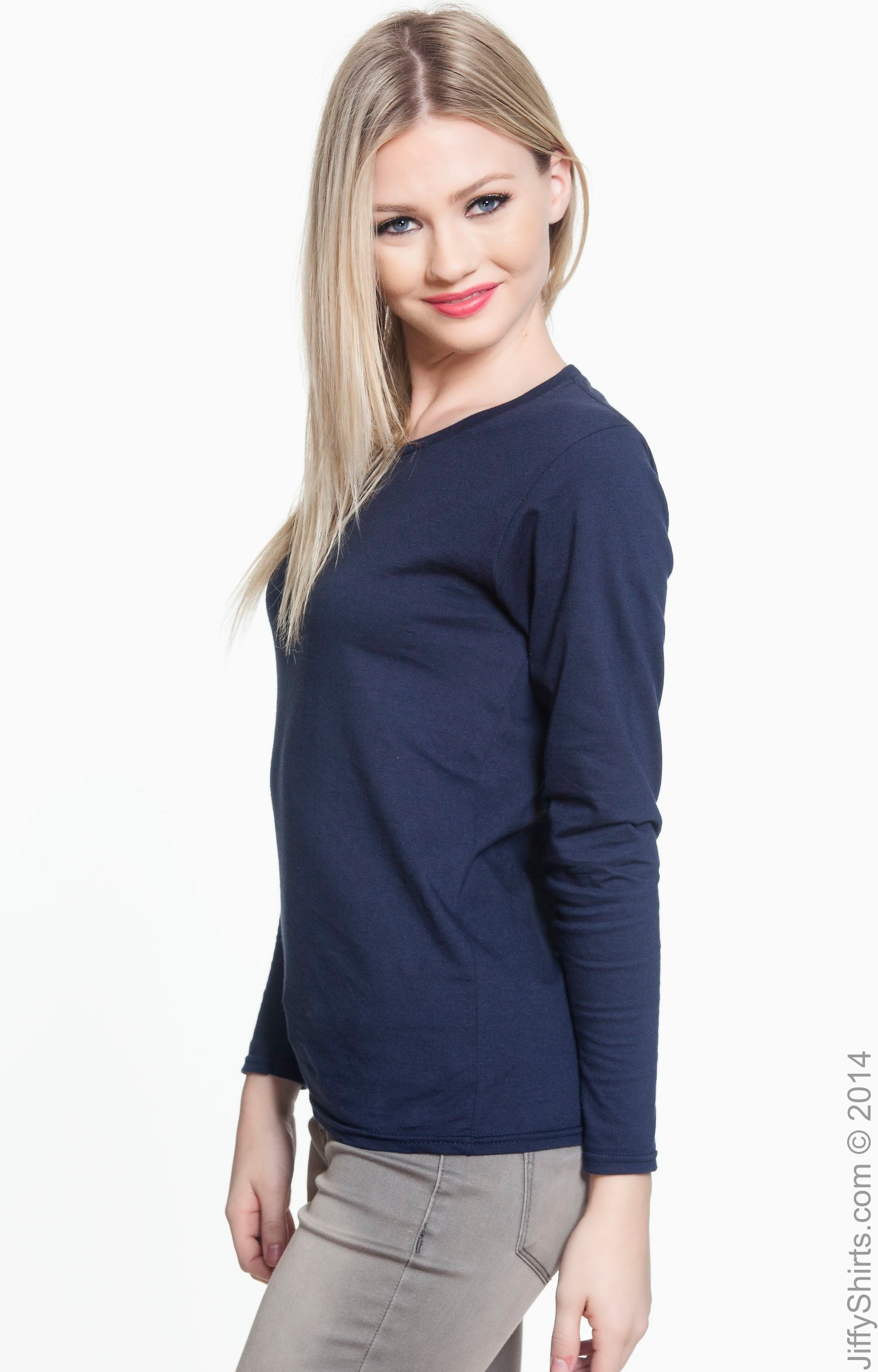 Women's Lightweight Long-Sleeve T-Shirt - Navy