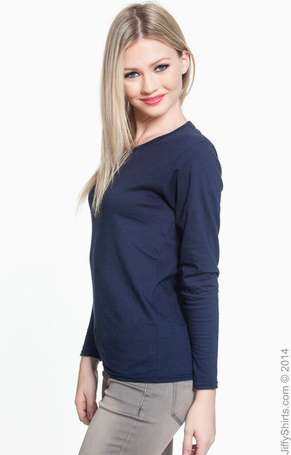 Women's Lightweight Long-Sleeve T-Shirt - Navy