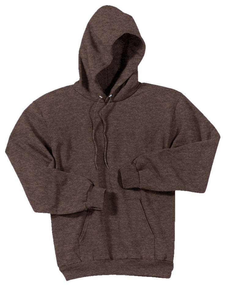 Unisex Core Fleece Pullover Hoodie - Heather Dark Chc Bn