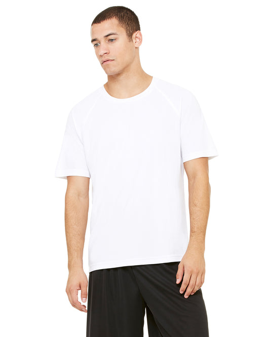 Unisex Performance Short-Sleeve Raglan T-Shirt - White