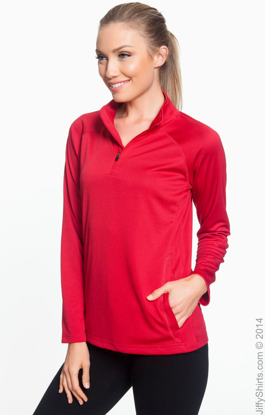 Women's Stretch Tech-Shell® Compass Quarter-Zip - Red