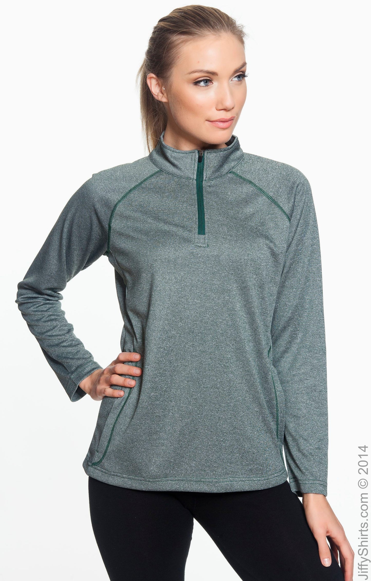 Women's Stretch Tech-Shell® Compass Quarter-Zip - Forest Heather