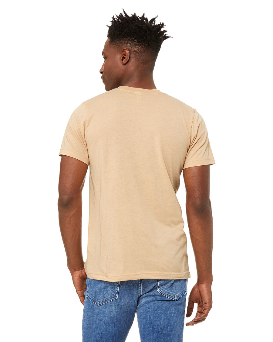 Unisex Heather CVC T-Shirt - Heather Sand Dune