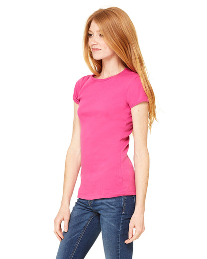 Women's Baby Rib Short-Sleeve T-Shirt - Fuchsia