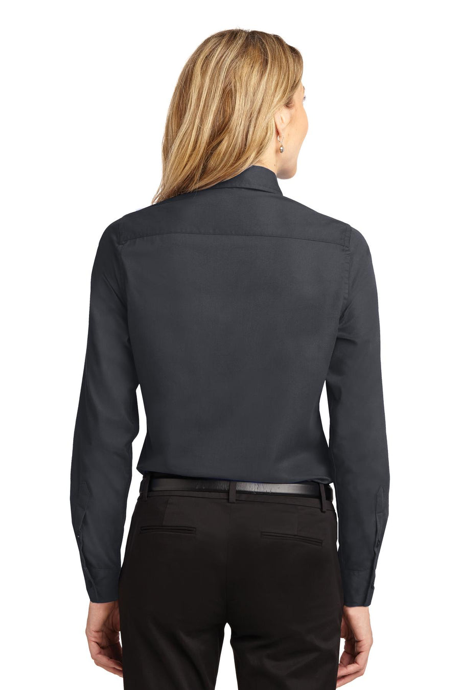 Women's Long Sleeve Easy Care Shirt - Cl Navy / Light Stone